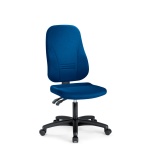 Bürodrehstuhl ohne Armlehnen, Sitz- und Rückenlehne gepolstert, Neigemechanik, 